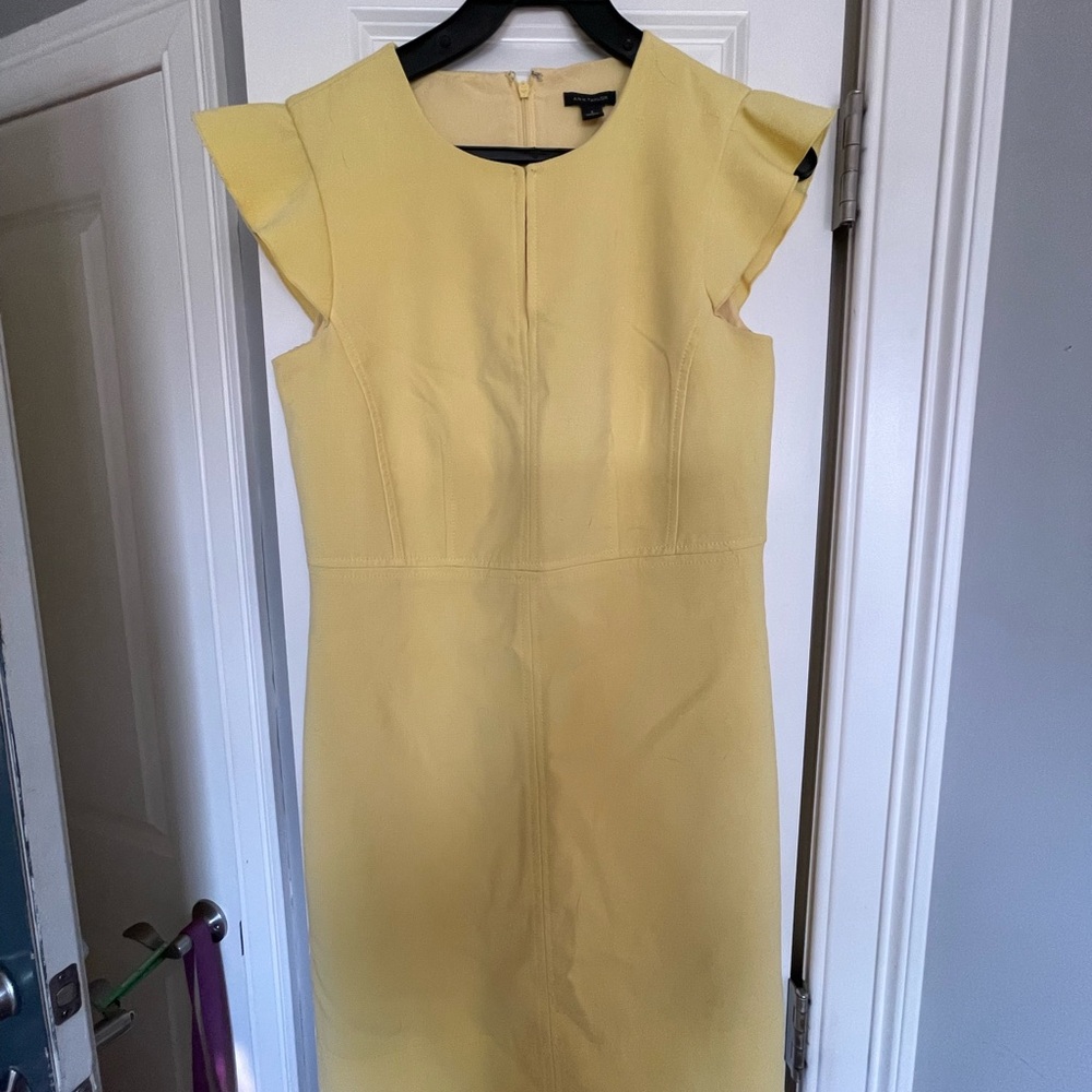 Ann Taylor Yellow Midi Dress